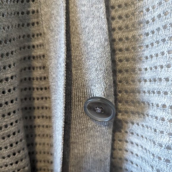 7 For all Mankind - Perforated grey cardigan - Sz S (fits M) - Picture 6 of 9